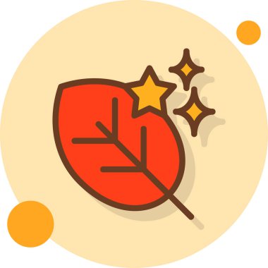 sonbahar yaprak ikonu vektör illüstrasyonu