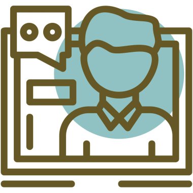 İş adamı vektör simgesi modern basit vektör illüstrasyonu