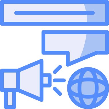 Konuşmacı. Web simgesi basit illüstrasyon