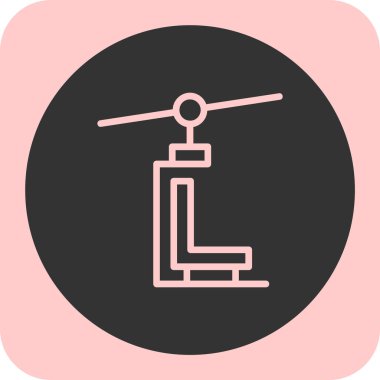 Modern b 'nin vektör çizimi vinç simgesinden yoksun