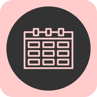 vektör Takvimi Simgesi illüstrasyonu