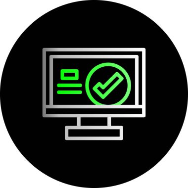 vektör lcd simgesi illüstrasyonu