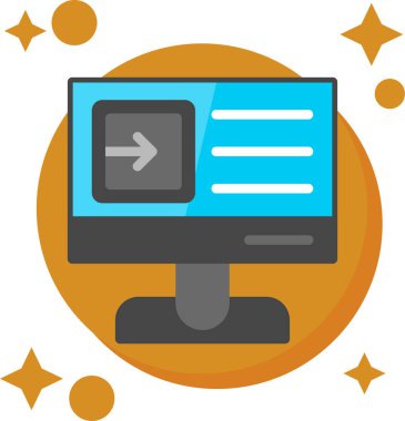 Dizüstü bilgisayar simgesi vektör çizimi