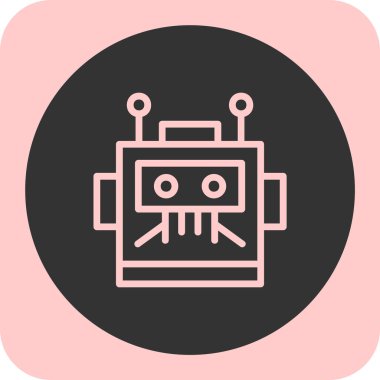 Robot simgesinin vektör illüstrasyonu