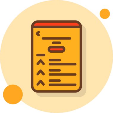 Belge. Web simgesi basit illüstrasyon