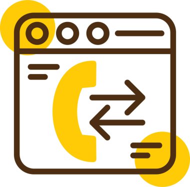 - Telefon. Web simgesi basit illüstrasyon