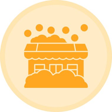 Fırın yemek ikonu ana hatlarıyla