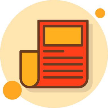 Belge. Web simgesi basit illüstrasyon