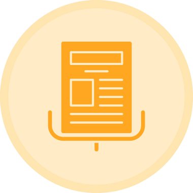 Belge. Web simgesi basit illüstrasyon