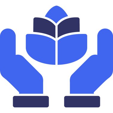 bitki el vektör simgesi