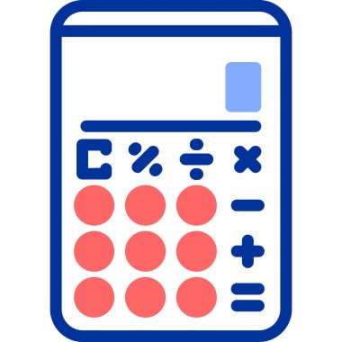 Hesap makinesi. Web simgesi basit illüstrasyon