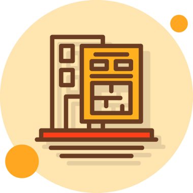 mimari mimari yapı ikonu - taslak biçimi