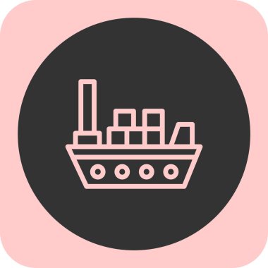 Gemi simgesi vektör illüstrasyonu