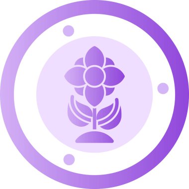 Bitki. Web simgesi basit illüstrasyon