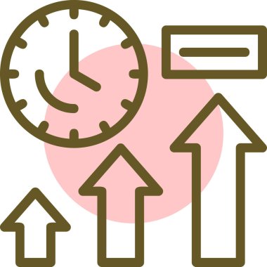 Saat. Web simgesi basit illüstrasyon