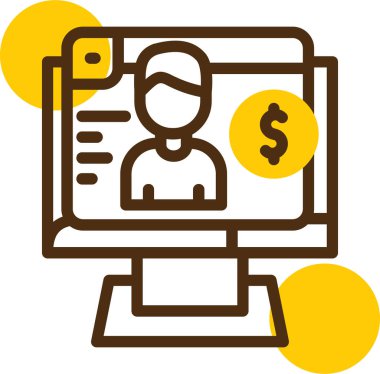 ticari finans simgesi vektör illüstrasyonu