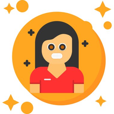 kadın avatar karakter vektör illüstrasyon tasarımı