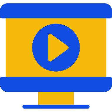 Oynayın. Web simgesi basit illüstrasyon