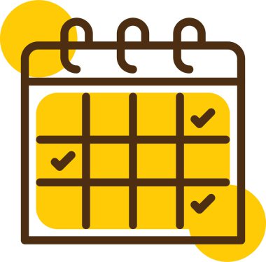 Zamanlama tarihi renk vektör illüstrasyonuName