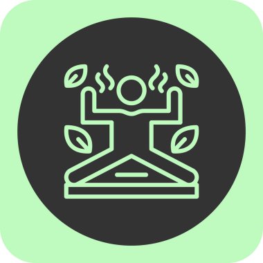 Vektör illüstrasyonu, yoga simgesi