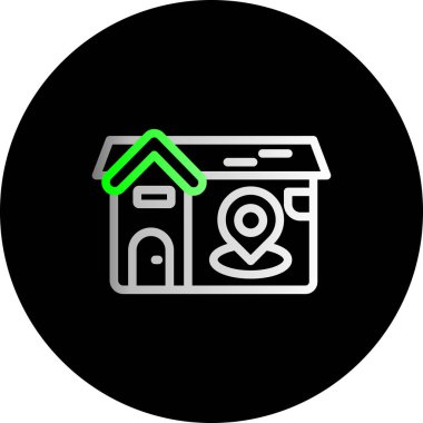 vektör emlak evi simgesi