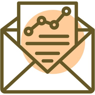 Bir posta simgesinin vektör illüstrasyonu