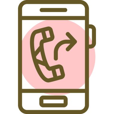 Telefon simgesinin vektör illüstrasyonu