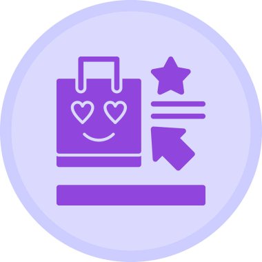 Alışveriş çantası web basit illüstrasyon