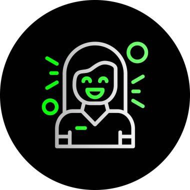 vektör kadın simgesi illüstrasyonu