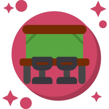 Sandalyenin bir simgesinin vektör çizimi