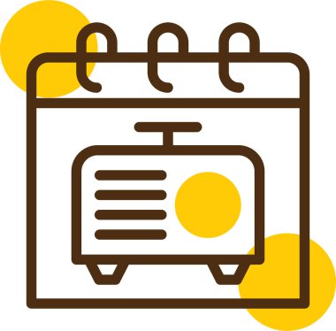 Takvim. Web simgesi basit tasarım