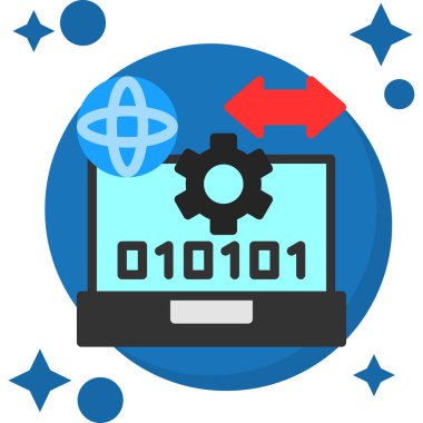 Kodlama simgesi, vektör illüstrasyonu