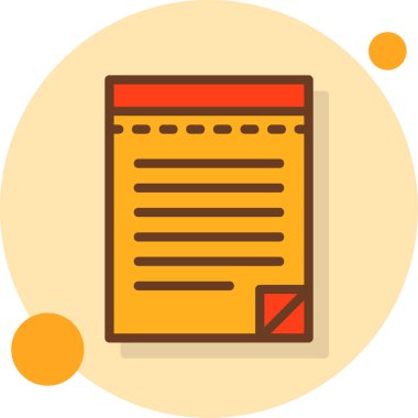 Belge. Web simgesi basit illüstrasyon