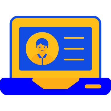 çevrimiçi öğrenme web basit illüstrasyonu