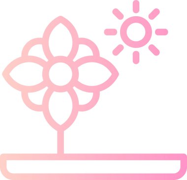 Çiçek. Web simgesi basit illüstrasyon