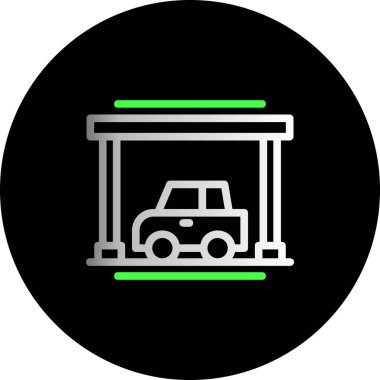 araba simgesi vektör illüstrasyonu.