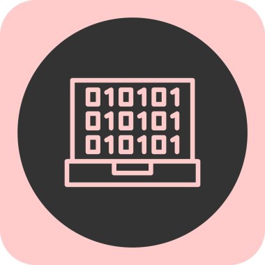 Doldurulmuş kod kodlama simgesi - taslak biçimi