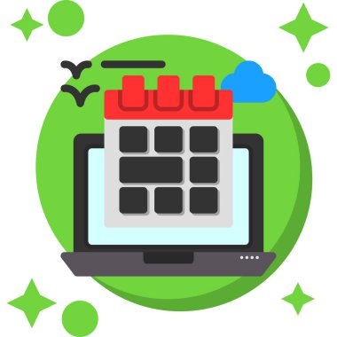 Takvim simgesi, vektör çizimi