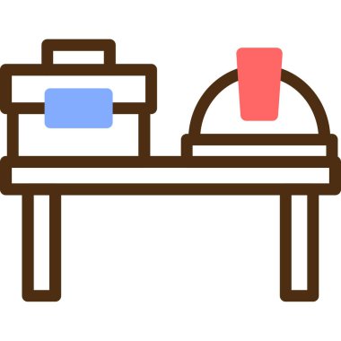 Masa simgesi, vektör illüstrasyonu