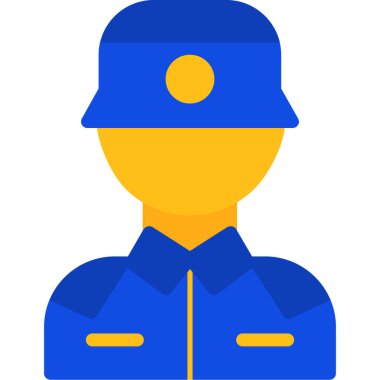 Web ve mobil uygulaması tasarımı, polis logo kavramı için beyaz arka plan üzerinde izole polis simge vektör