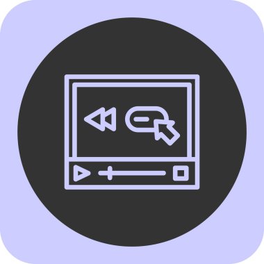 video simgesi vektör illüstrasyonu