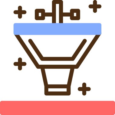 Bir çiçek simgesinin vektör illüstrasyonu