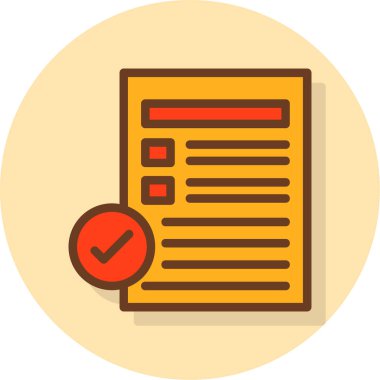 belge simgesi vektör illüstrasyonu