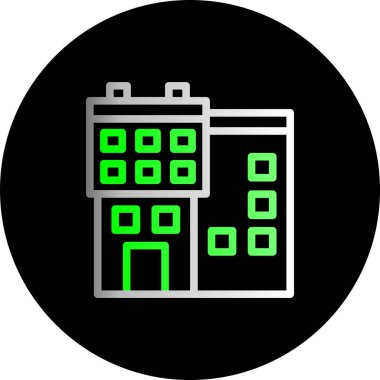 Modern yapı simgesinin vektör illüstrasyonu