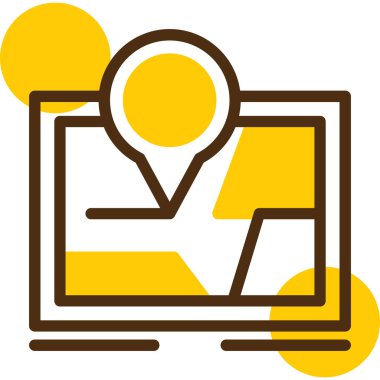 Bir bilgisayar simgesinin vektör illüstrasyonu