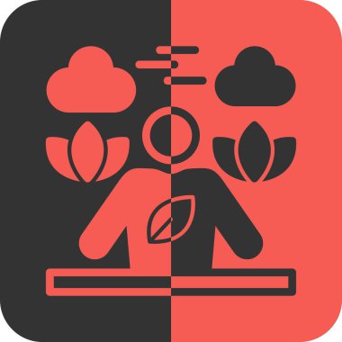 Vektör illüstrasyonu, tek izole çiçek simgesi.