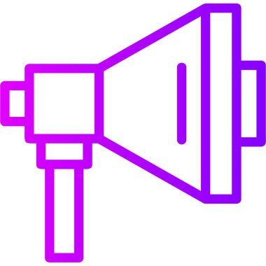 Konuşmacı. Web simgesi basit illüstrasyon