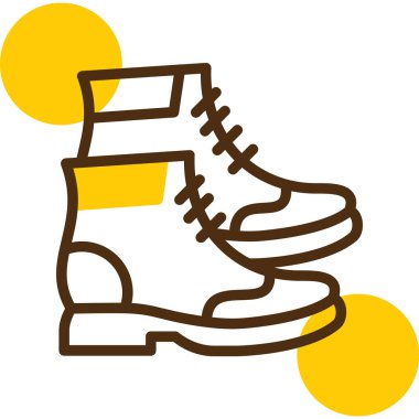 Bir çift sarı ayakkabının vektör çizimi