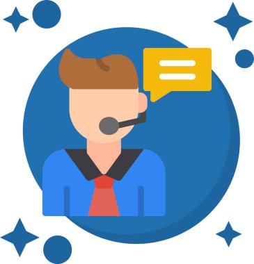 Konuşma balonu vektör illüstrasyonuyla iş adamı