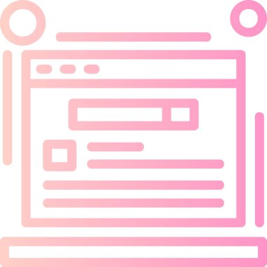 Tarayıcı web web simgesi ana hatlar biçiminde